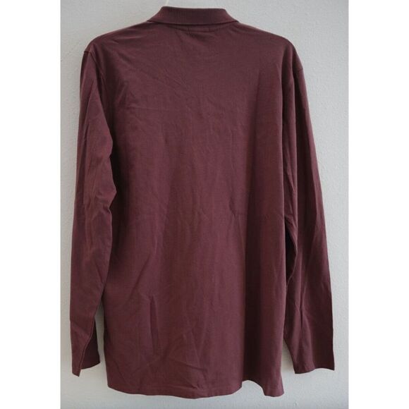 ATM Anthony Thomas Melillo AM4319 GAB Men's Sz Medium Maroon L/S Polo Shirt $115 - Picture 2 of 9